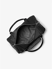 Tanner Nylon and Printed Signature Logo Weekender Bag