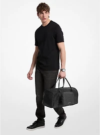 Tanner Nylon and Printed Signature Logo Weekender Bag