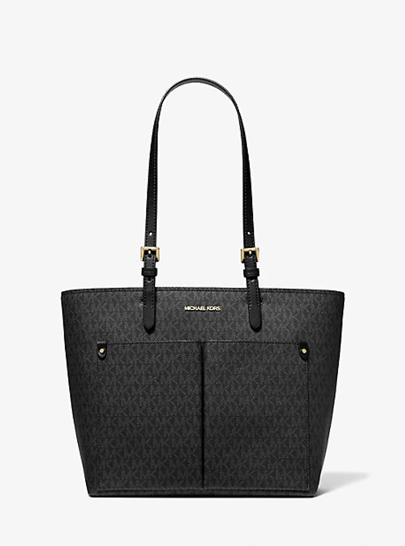 Jet Set Medium Logo Pocket Tote Bag