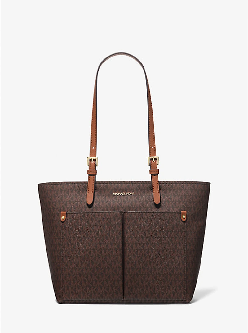 Jet Set Medium Logo Pocket Tote Bag