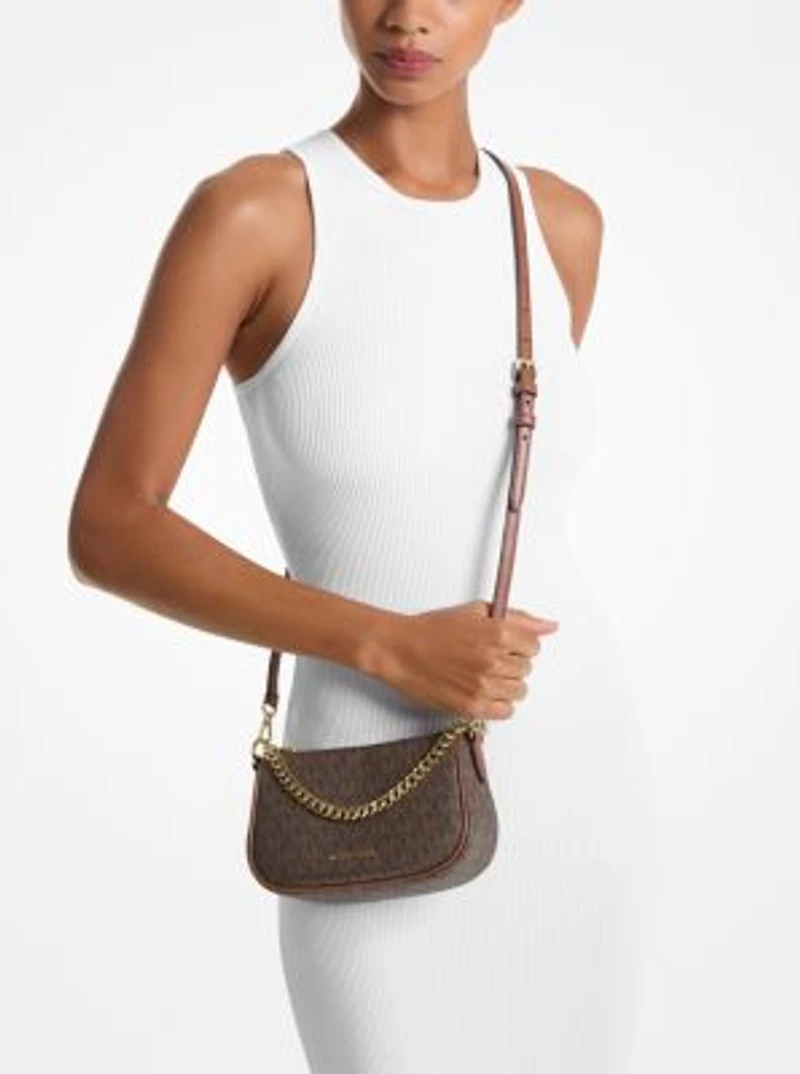Carmela Small Signature Logo Convertible Crossbody Bag