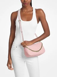 Carmela Medium Signature Logo Convertible Crossbody Bag