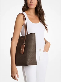 Vincent Large Signature Logo Tote Bag with Card Case