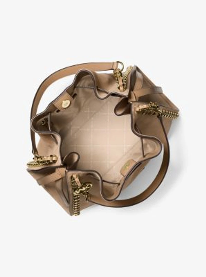 Mina Large Suede Chain Shoulder Bag