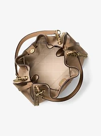 Mina Large Suede Chain Shoulder Bag