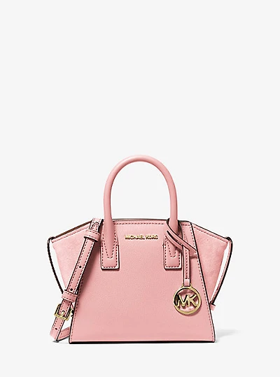 Avril Extra-Small Leather and Suede Satchel