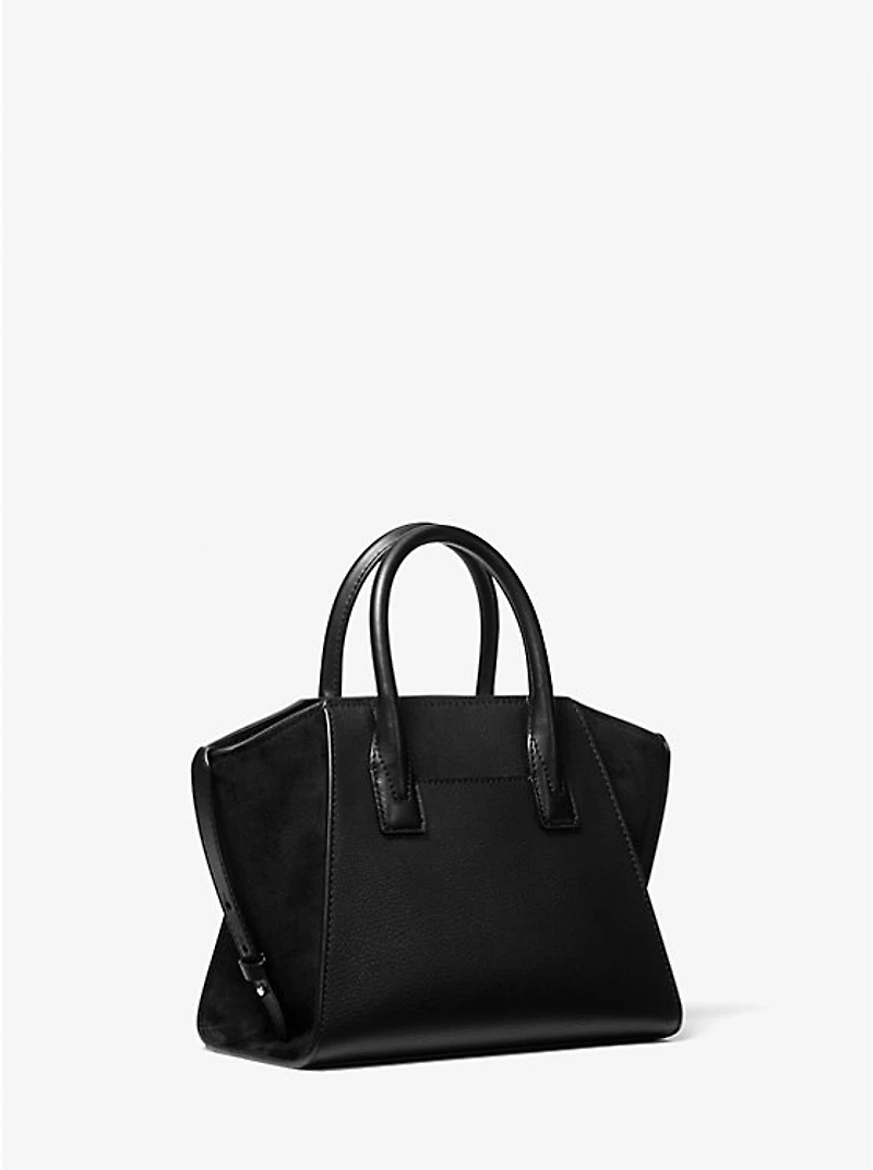 Avril Small Pebbled Leather Satchel