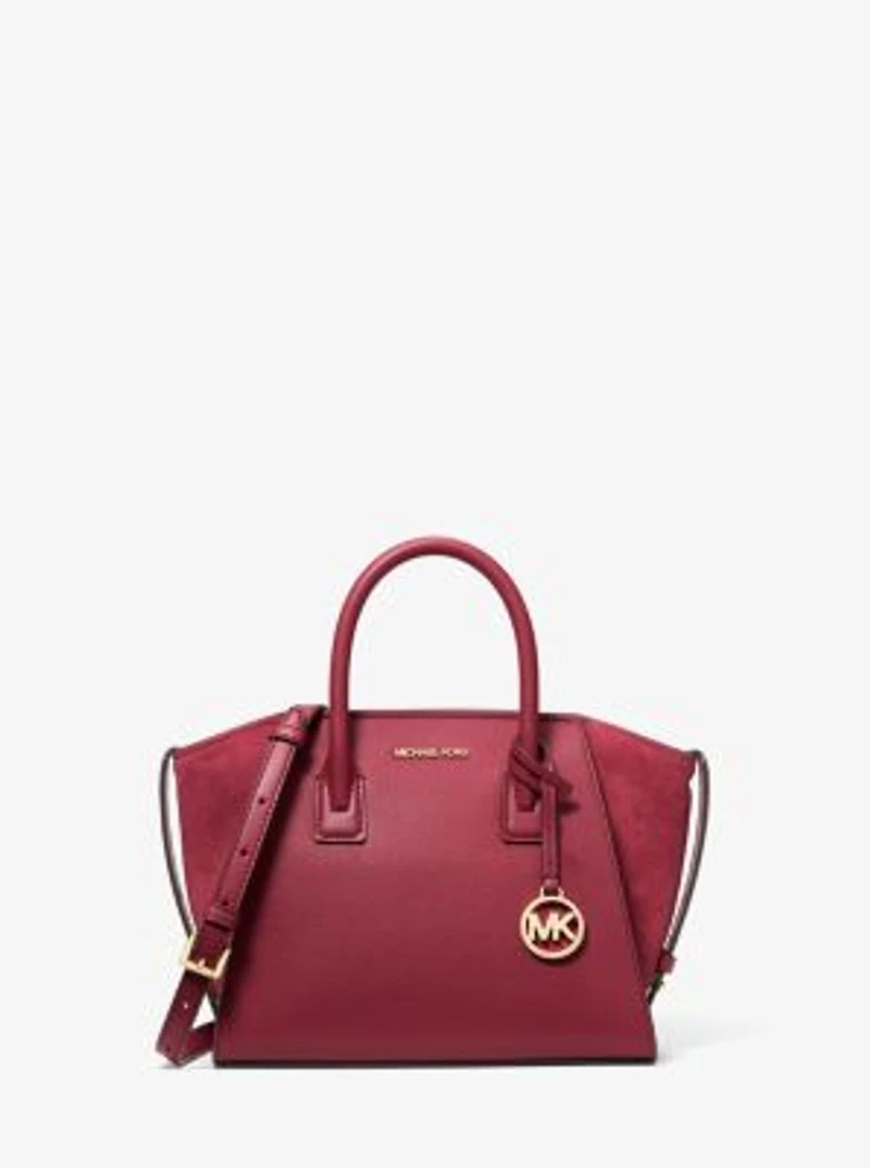 Avril Small Pebbled Leather Satchel