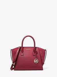 Avril Small Pebbled Leather Satchel