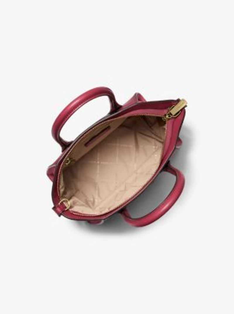 Avril Small Pebbled Leather Satchel