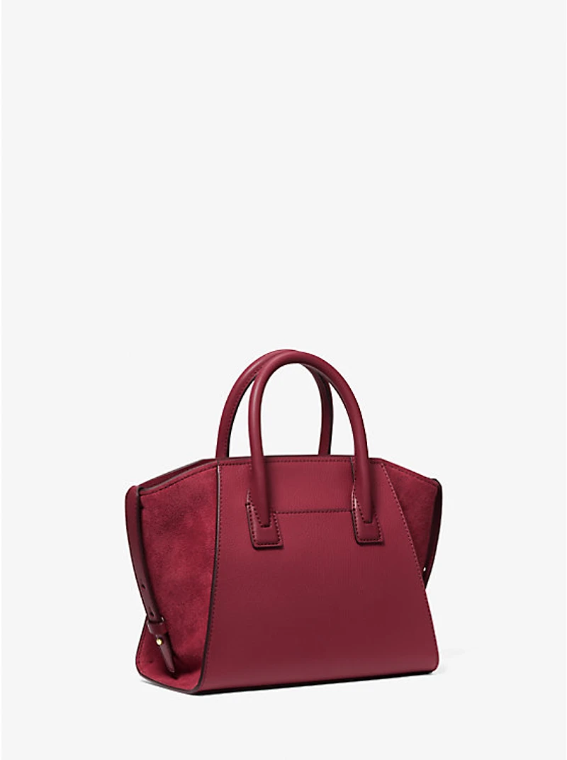 Avril Small Pebbled Leather Satchel