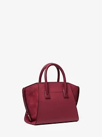 Avril Small Pebbled Leather Satchel