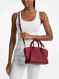 Avril Small Pebbled Leather Satchel