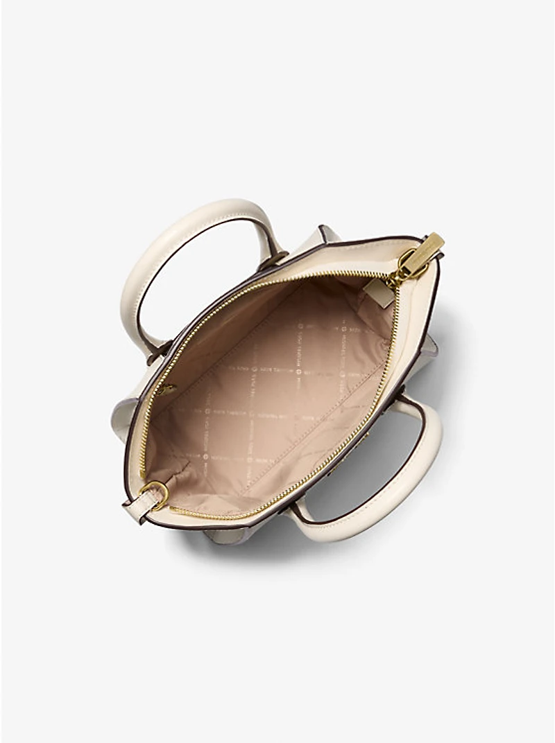 Avril Small Pebbled Leather Satchel