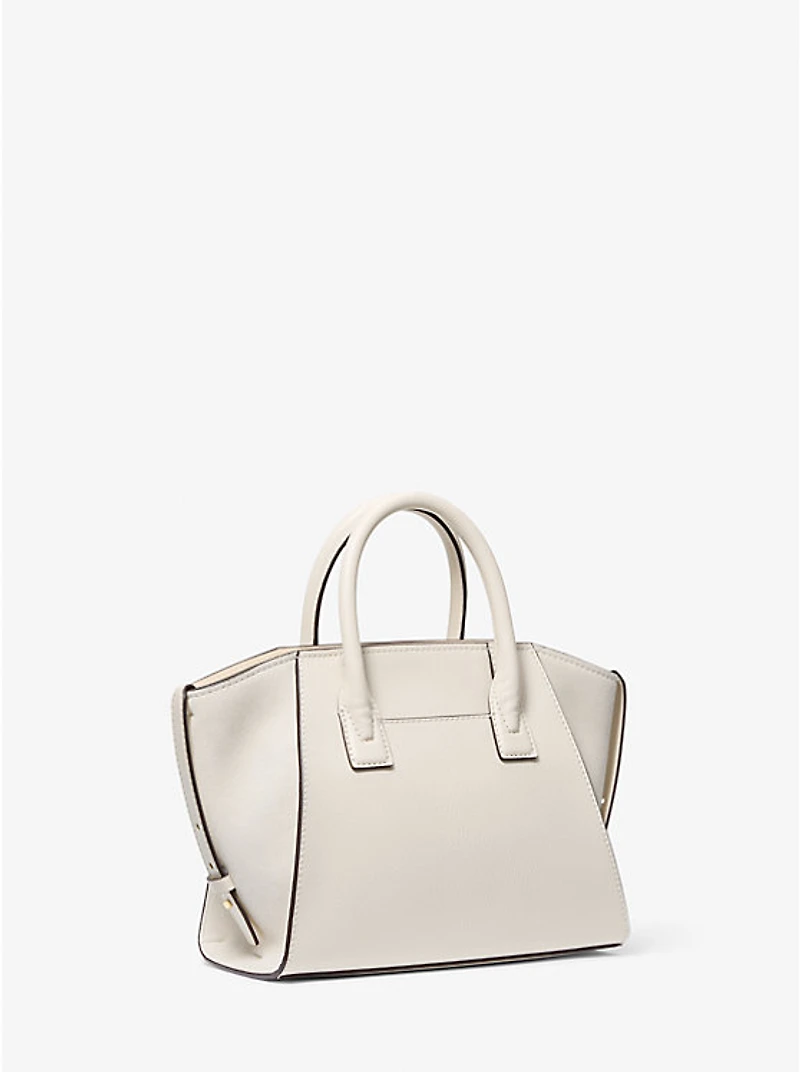 Avril Small Pebbled Leather Satchel