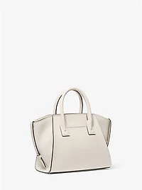 Avril Small Pebbled Leather Satchel