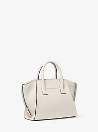 Avril Small Pebbled Leather Satchel