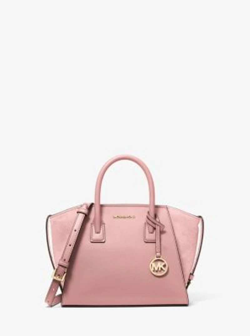 Avril Small Pebbled Leather Satchel