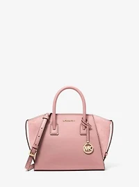 Avril Small Pebbled Leather Satchel