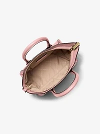 Avril Small Pebbled Leather Satchel