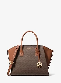 Avril Large Signature Logo Satchel