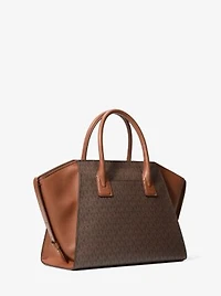 Avril Large Signature Logo Satchel