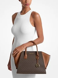 Avril Large Signature Logo Satchel