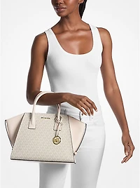 Avril Large Signature Logo Satchel