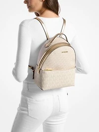 Sheila Medium Two-Tone Signature Logo Backpack
