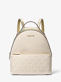 Sheila Medium Two-Tone Signature Logo Backpack