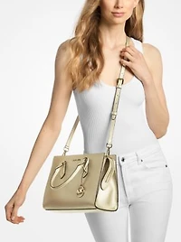 Sheila Medium Metallic Satchel