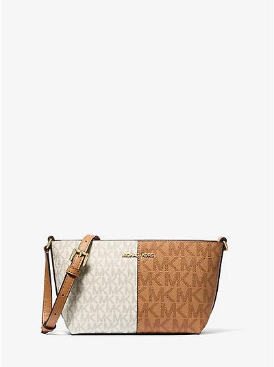 Jet Set Small Two-Tone Logo Crossbody Bag