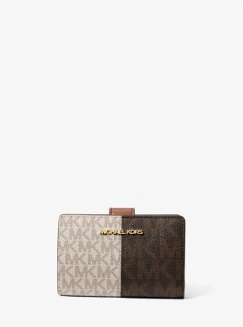 Jet Set Medium Two-Tone Logo Wallet