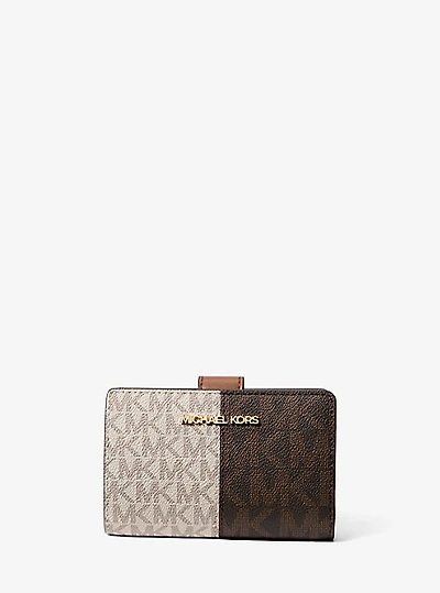 Jet Set Medium Two-Tone Logo Wallet