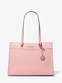 Jet Set Travel Large Saffiano Leather Pocket Tote Bag