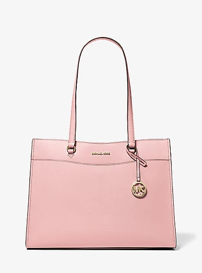 Jet Set Travel Large Saffiano Leather Pocket Tote Bag