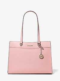 Jet Set Travel Large Saffiano Leather Pocket Tote Bag