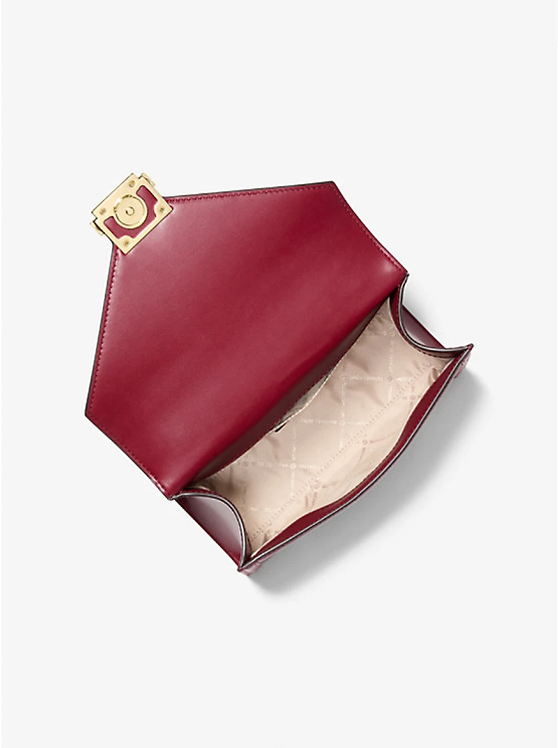 Whitney Medium Signature Logo and Metallic Shoulder Bag