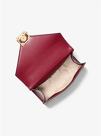 Whitney Medium Signature Logo and Metallic Shoulder Bag