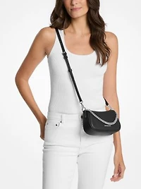 Carmela Small Pebbled Leather Crossbody Bag