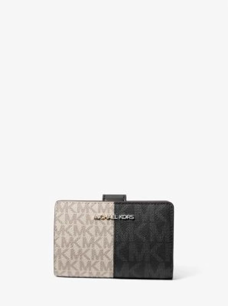 Jet Set Medium Two-Tone Logo Wallet