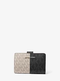 Jet Set Medium Two-Tone Logo Wallet