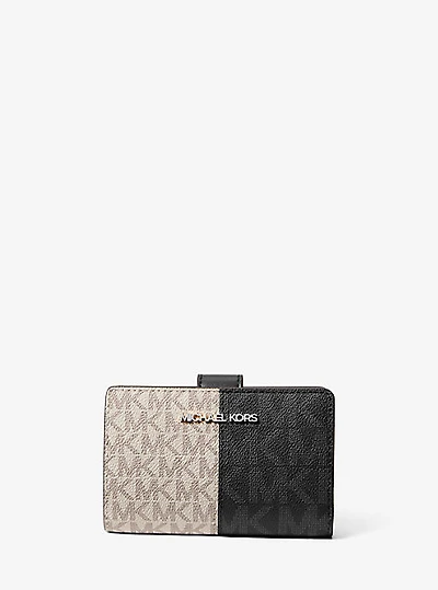 Jet Set Medium Two-Tone Logo Wallet