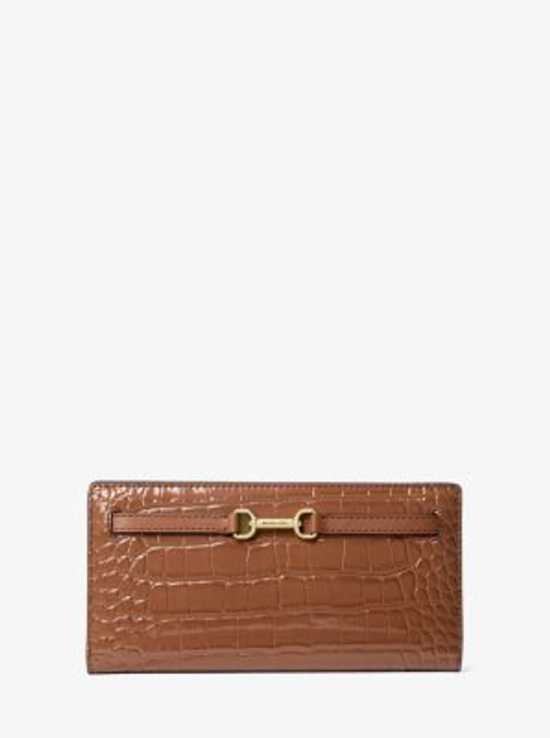 Carson Large Crocodile Embossed Wallet