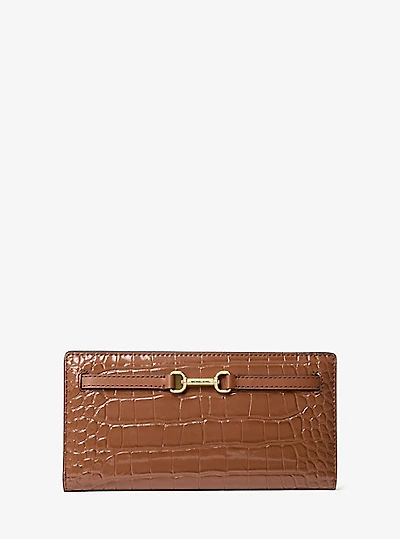 Carson Large Crocodile Embossed Wallet