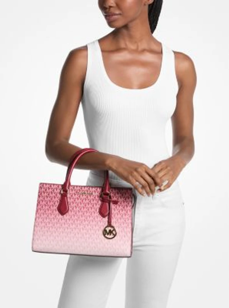 Sheila Medium Ombré Signature Logo Satchel