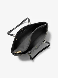 Sheila Large Two-Tone Signature Logo Tote Bag