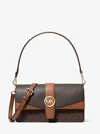 Greenwich Medium Signature Logo Convertible Crossbody Bag
