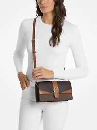 Greenwich Medium Signature Logo Convertible Crossbody Bag