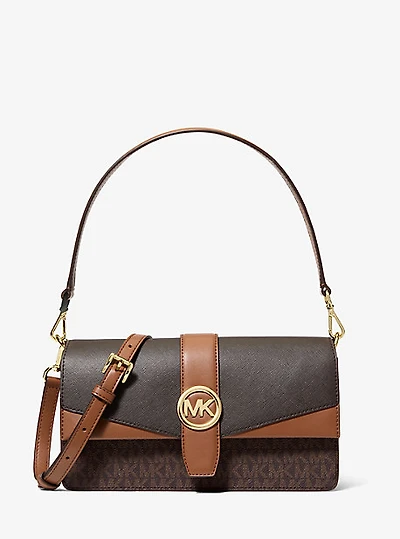 Greenwich Medium Signature Logo Convertible Crossbody Bag